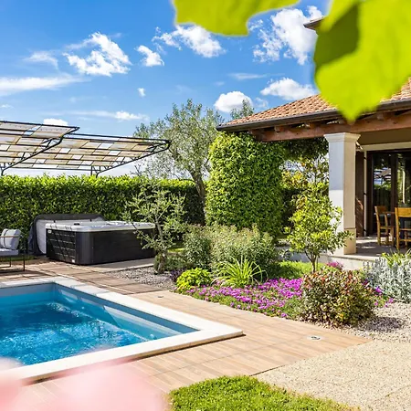 Roza In Istria With Whirlpool And Playground For Kids - Pet Friendly Villa