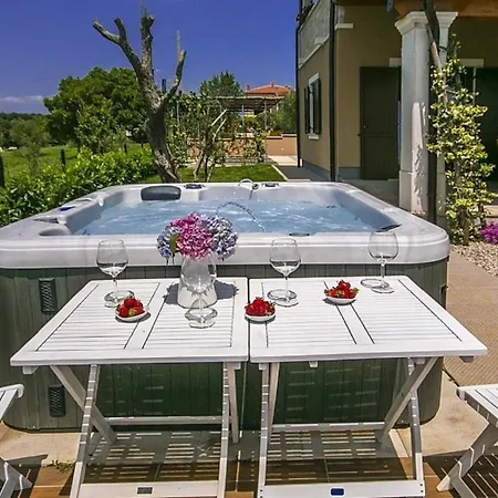 Roza In Istria With Whirlpool And Playground For Kids - Pet Friendly Tinjan