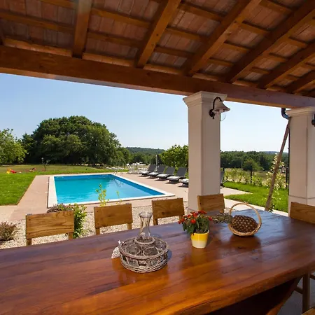 Roza In Istria With Whirlpool And Playground For Kids - Pet Friendly Villa